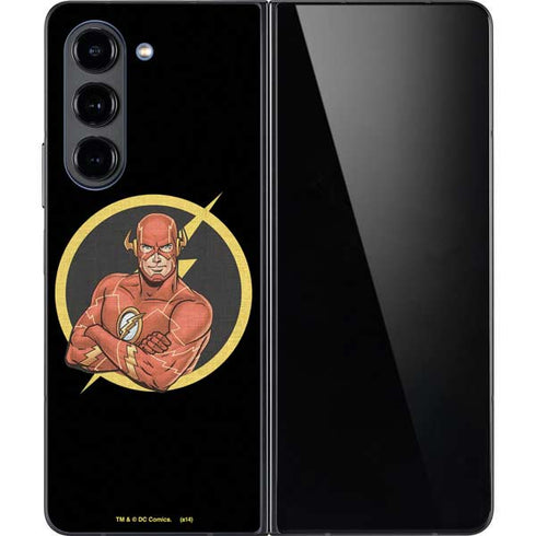 DC Comics The Flash Folded Arms Pose Galaxy Z Fold5 5G Skin